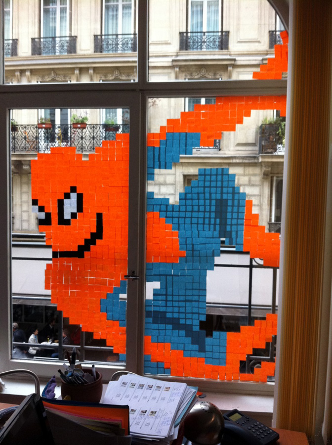 spidermanpost-it-art